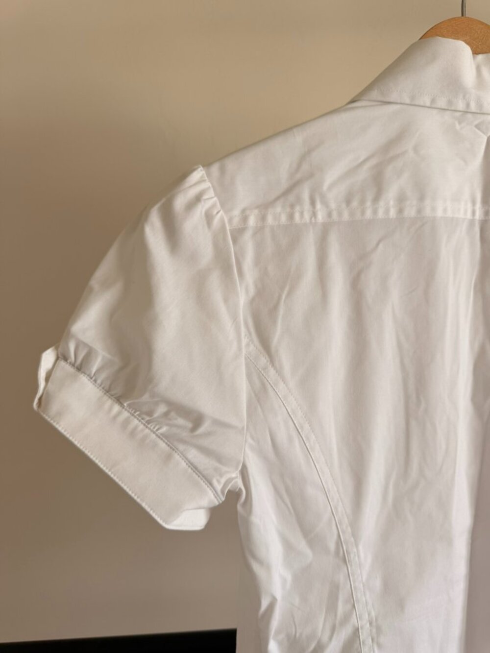 NWT Express White Front Pocket Button Down Short Sleeve Shirt S - Picture 9 of 9